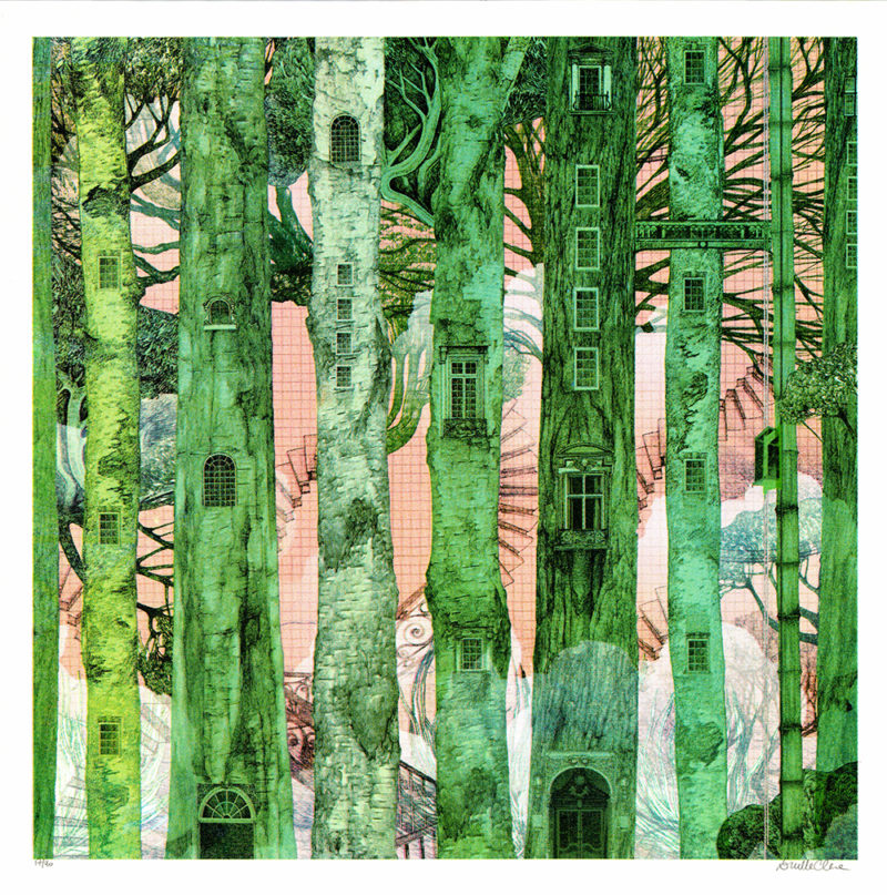 city of Trees Lucille Clerc Print Club London Screen Print