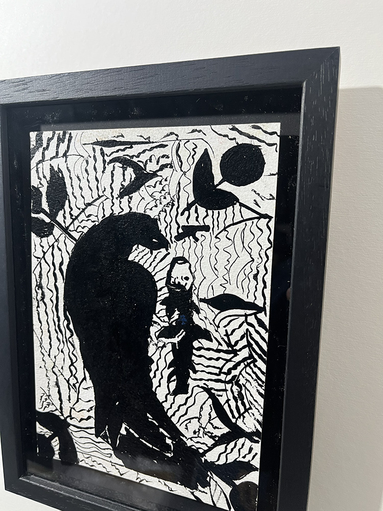 Ed Burkes_black crow_original -framed01