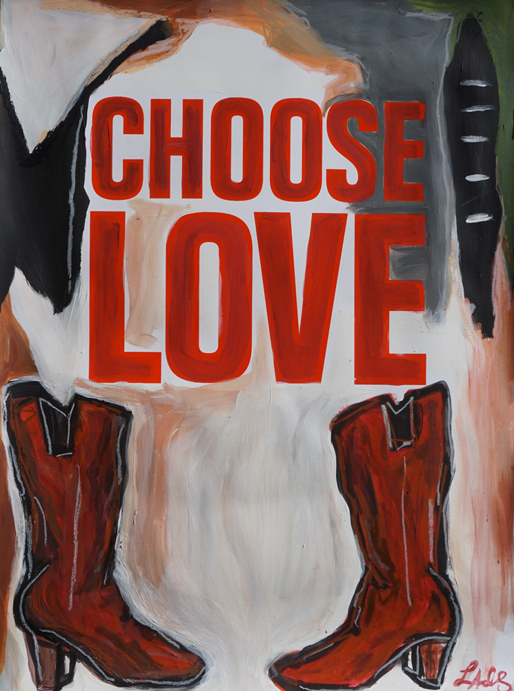 Layla Andrews Cowboy Boots Print Club London Help Refugees