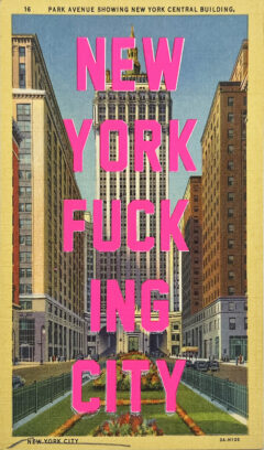 Dave Buonaguidi New Yprk fucking city Postcard – screen print 02
