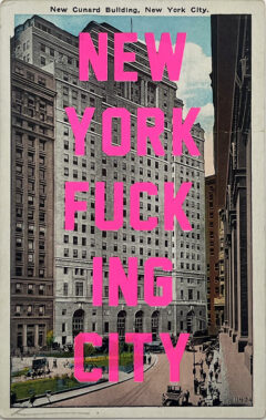 Dave Buonaguidi New Yprk fucking city Postcard – screen print 03
