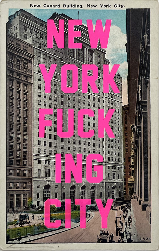 Dave Buonaguidi New Yprk fucking city Postcard – screen print 03