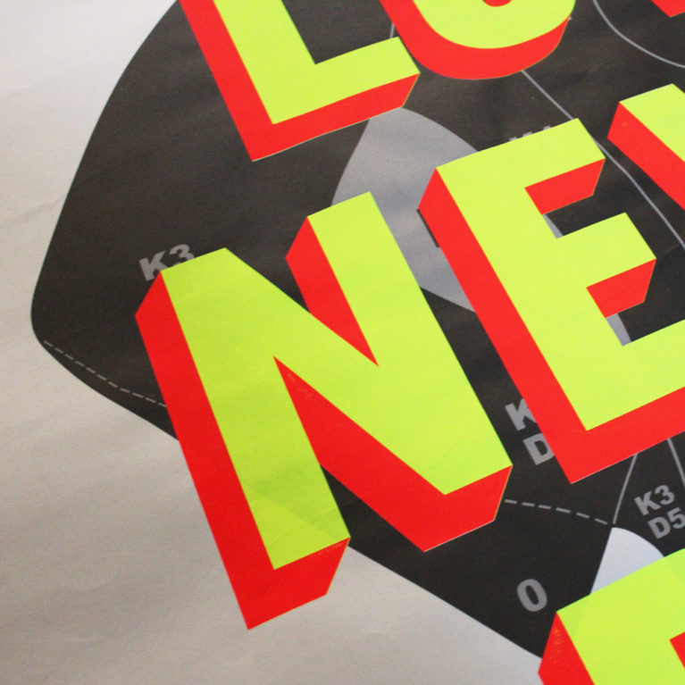 ★ORIGINALアート GIVE LOVE Away 2day True Love Never Dies (Black and Yellow Fluro) - Print Club