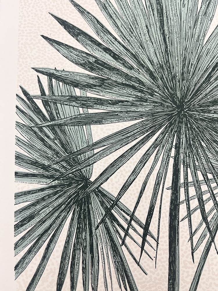 clare Halifax Palm fanning Screen print 03
