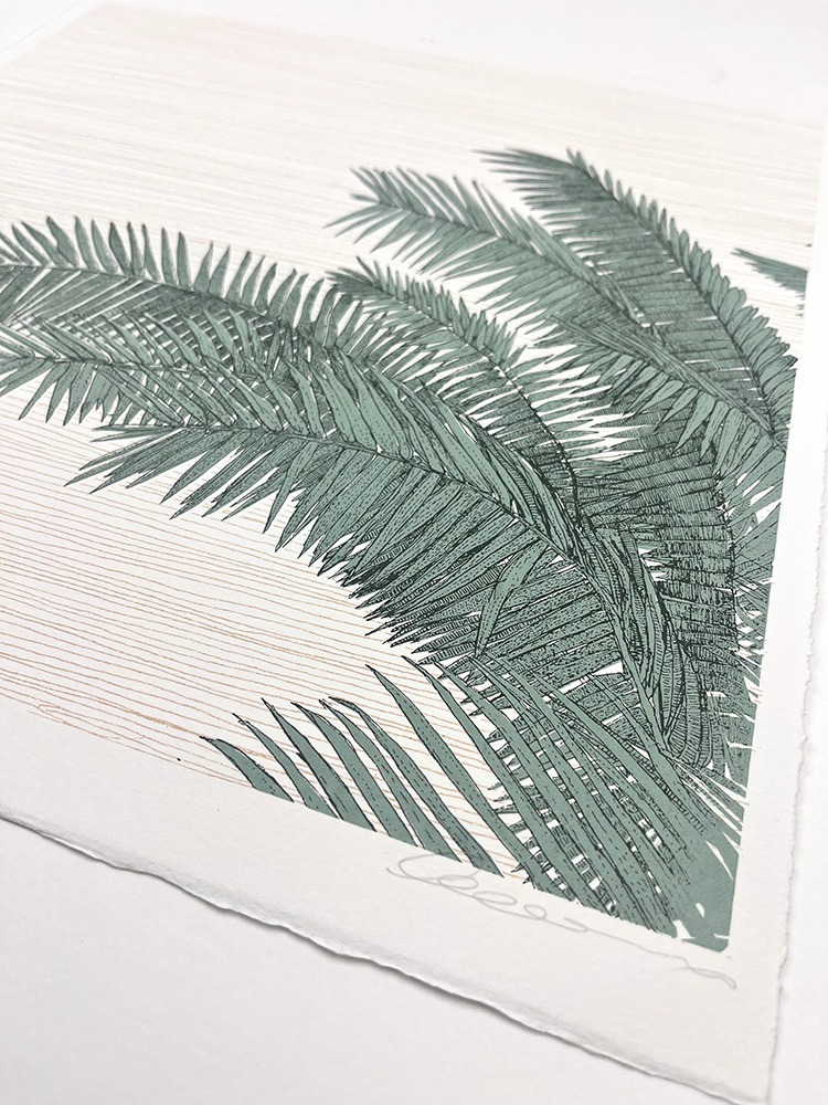 clare Halifax Palm springing Screen print 03