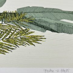 clare Halifax Pear and palm Screen print 01