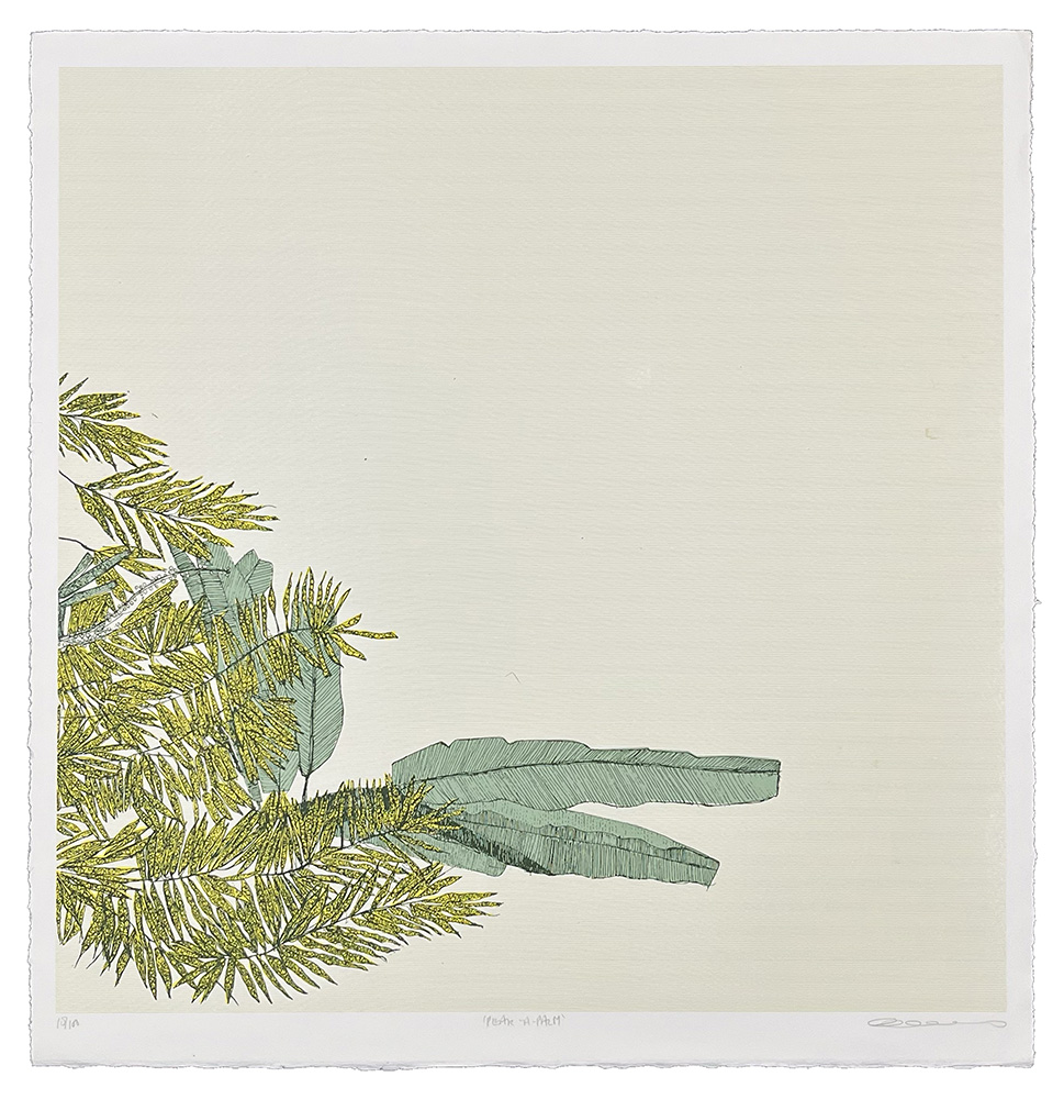 clare Halifax Pear and palm Screen print 04