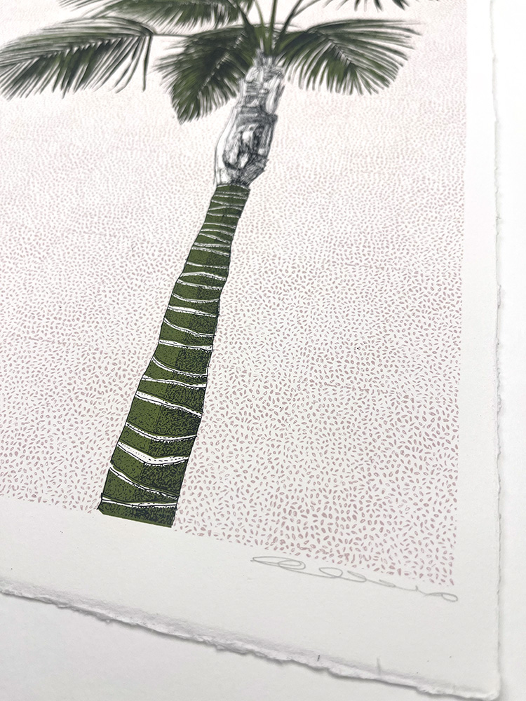 clare Halifax Pinky Perky Palmy Screen print 03