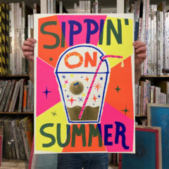 David Newton Print Club London Screen Print