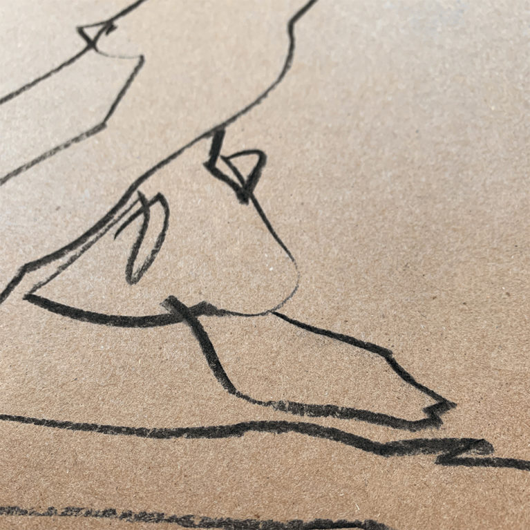 Jessica Rose Bird Print Club London Original Drawing