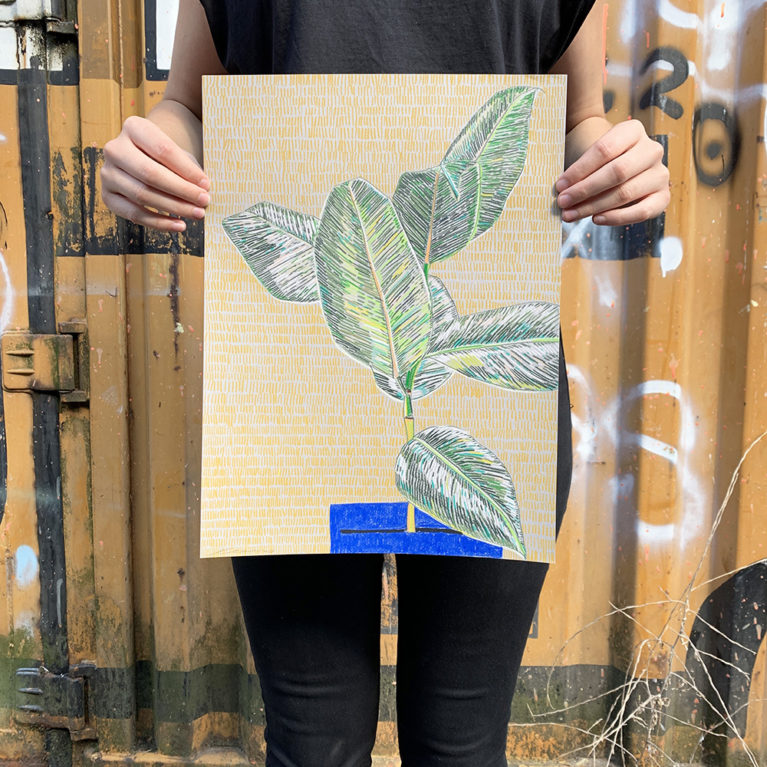 Clare Halifax Print Club London Original Drawing