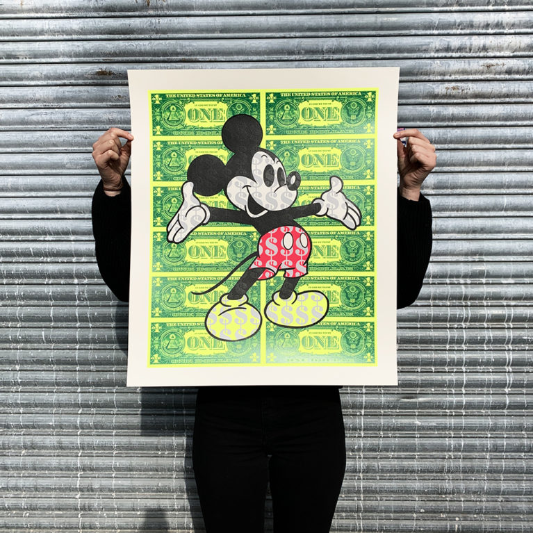 Ben Allen 版画　25/30 ミッキーマウス Ben Allen 版画25/30 ミッキーマウス