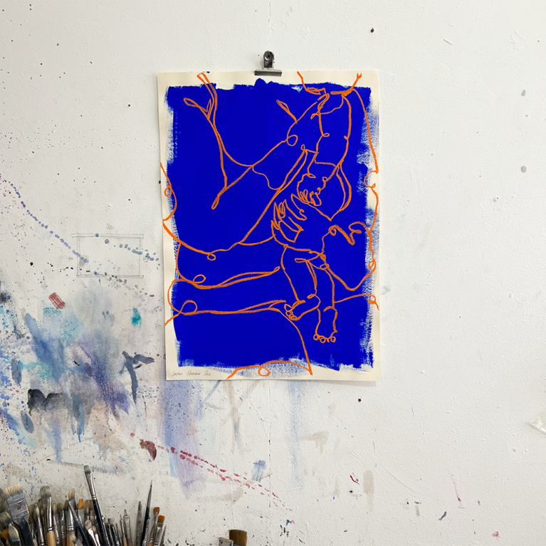 Laxmi Hussain Print Club London Original Artwork