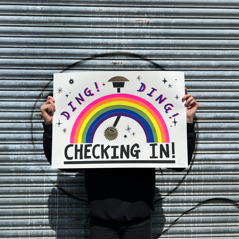 David Newton Print Club London Screenprint