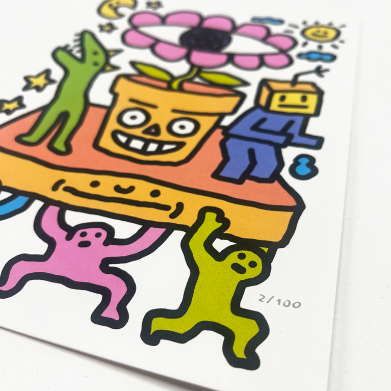 Caio Caldas Print Club London Screenprint