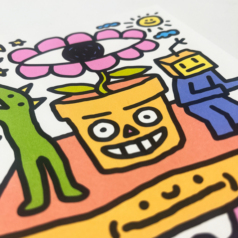 Caio Caldas Print Club London Screenprint