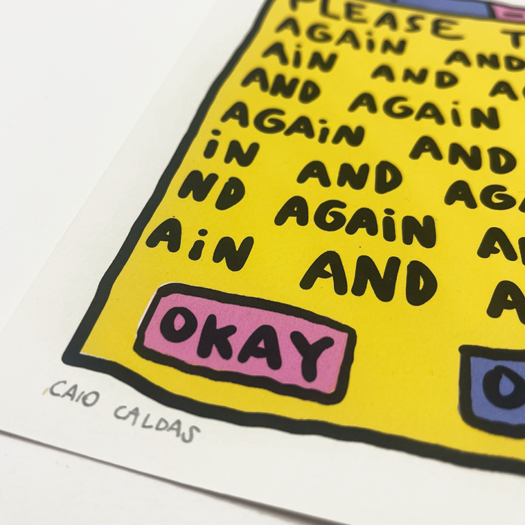 Caio Caldas Print Club London Screenprint