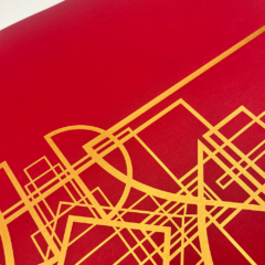 Greetings – Carmine Gold – close 1