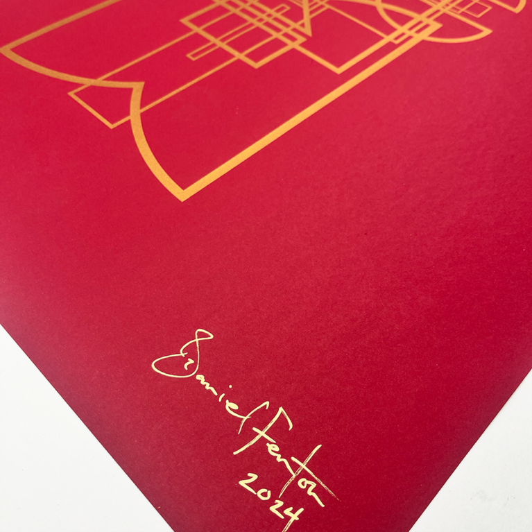 Greetings – Carmine Gold – close 2