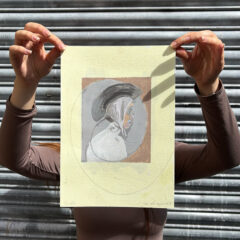 yellow portrait held