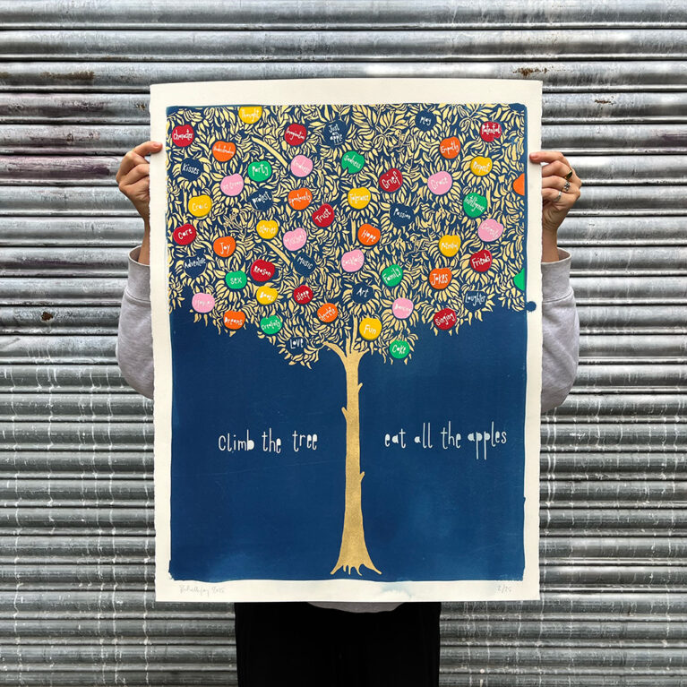 Blue tree held – redbellyboy