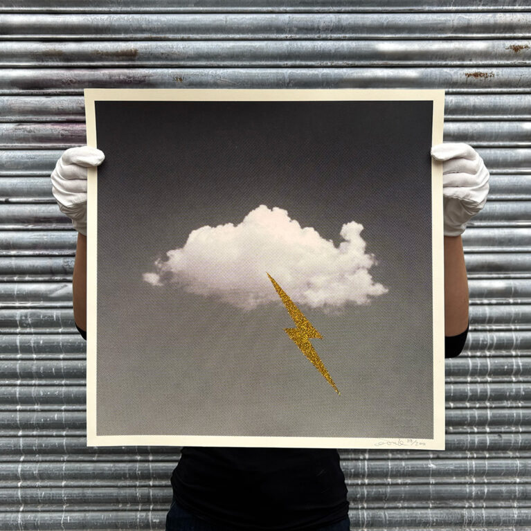 small gold cloud held