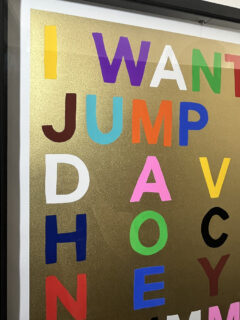 I Want To Jump In David Hockney’s Swimming Pool With Youscreen print gold04