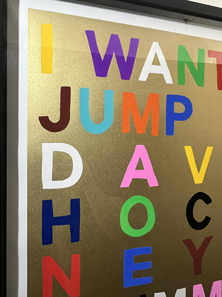 I Want To Jump In David Hockney’s Swimming Pool With Youscreen print gold04