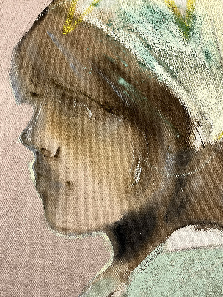 Marcelina Amelia girl original painting 01