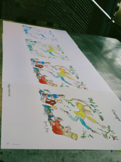 Quentin Blake making charity art