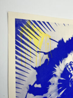 DonkBe brave blue graffiti screen print04