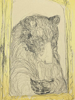 Georgia Green mirror bear stone lithography03