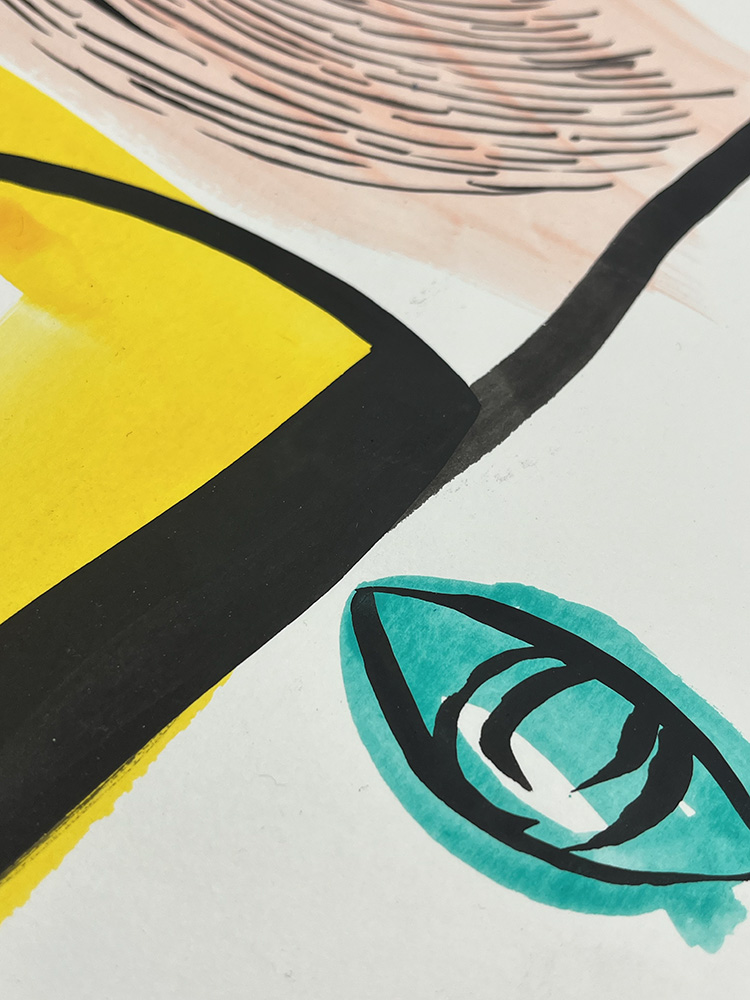 simone brewsterPainted studyOriginal Art 14