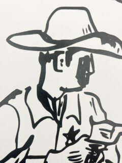 Caitlin Flood-Molyneux cowboy in pursuit screen print 01