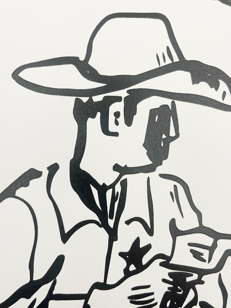Caitlin Flood-Molyneux cowboy in pursuit screen print 01
