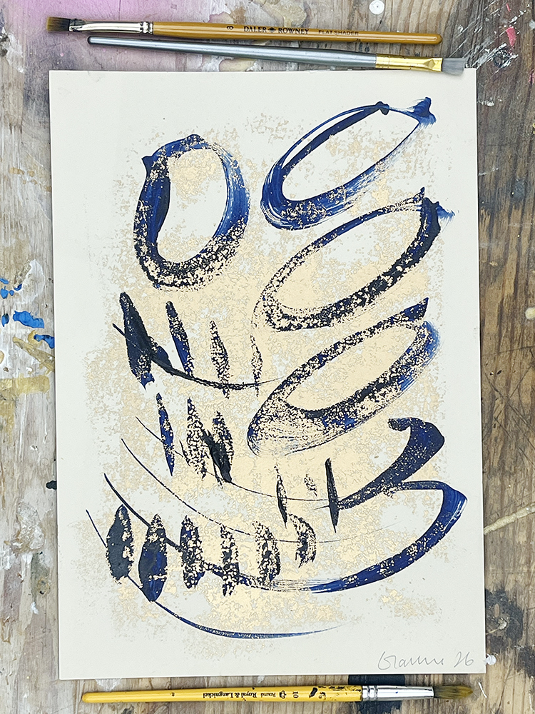 Caroline Tomlinson original art relief ink 10