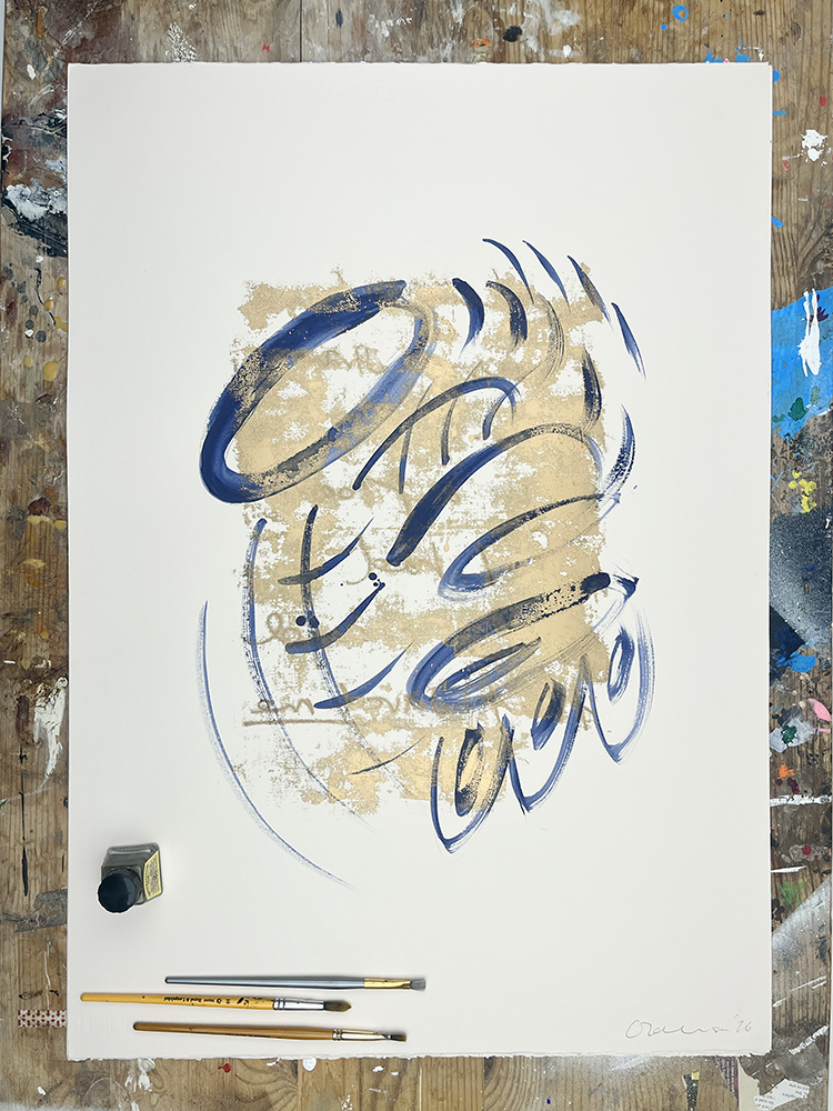 Caroline Tomlinson original art relief ink 17