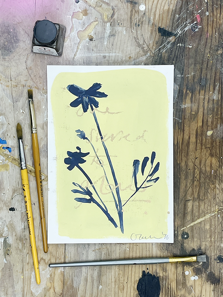 Caroline Tomlinson original art relief ink 18