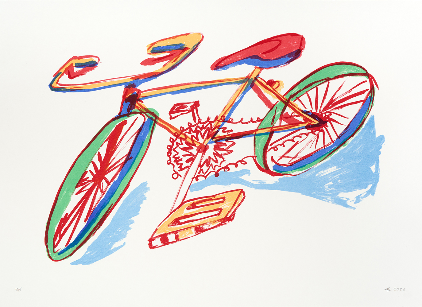 Alex Evens A bike around screen print 02