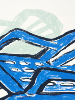Alex Evens the blue chair screen print 01