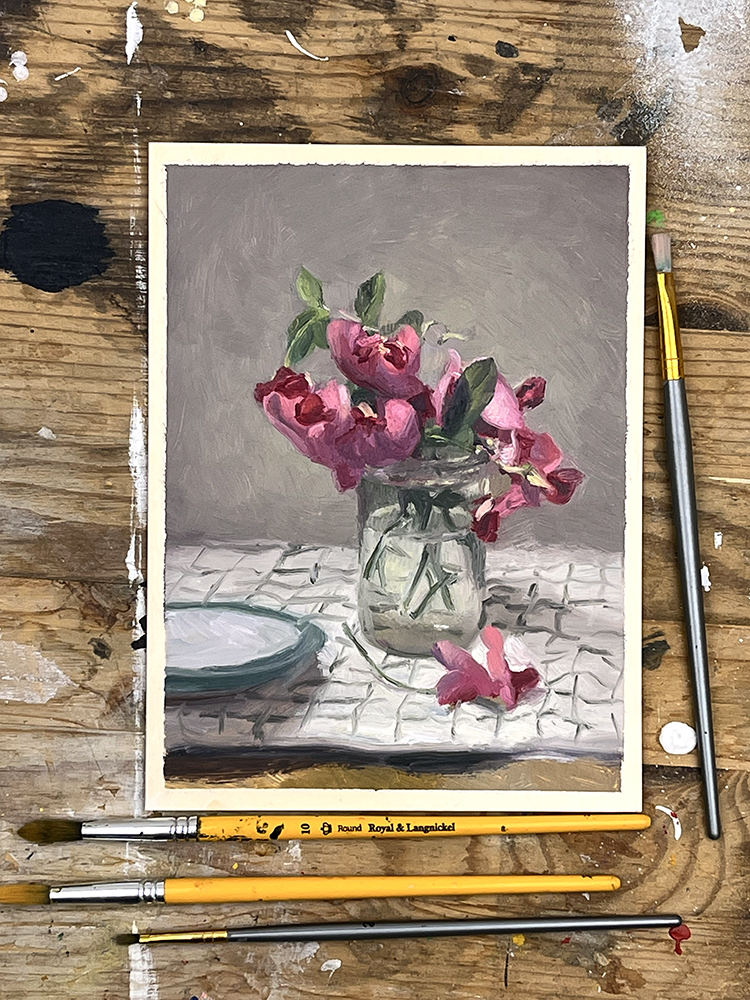 Helen Perkins Summer still life original painting a14
