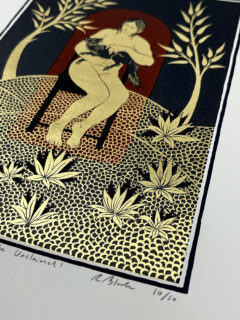 Ruth Blanke gold Screen print on metal leaf05