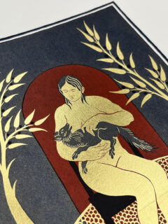 Ruth Blanke gold Screen print on metal leaf06