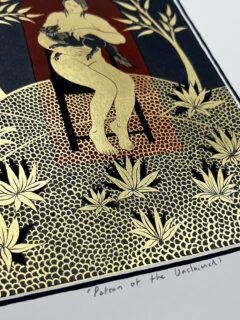 Ruth Blanke gold Screen print on metal leaf07