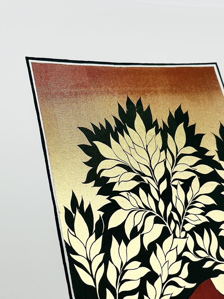 Ruth Blanke gold Screen print on metal leaf10