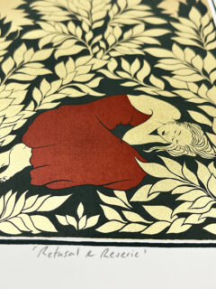 Ruth Blanke gold Screen print on metal leaf11