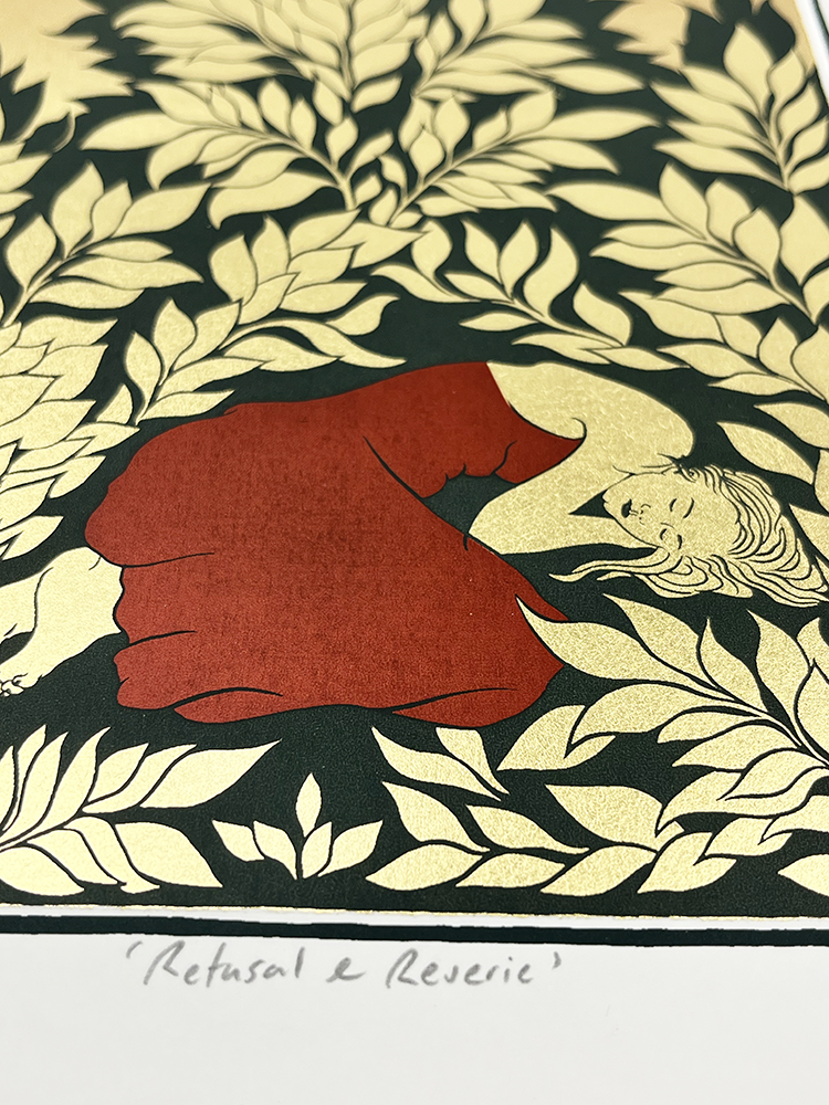 Ruth Blanke gold Screen print on metal leaf11