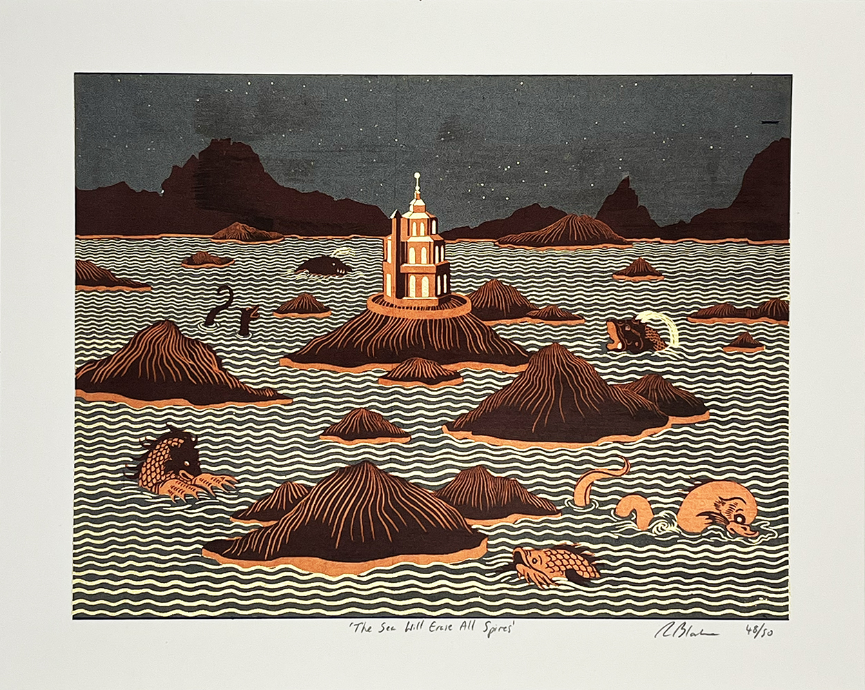 Ruth Blanke gold Screen print on metal leaf12