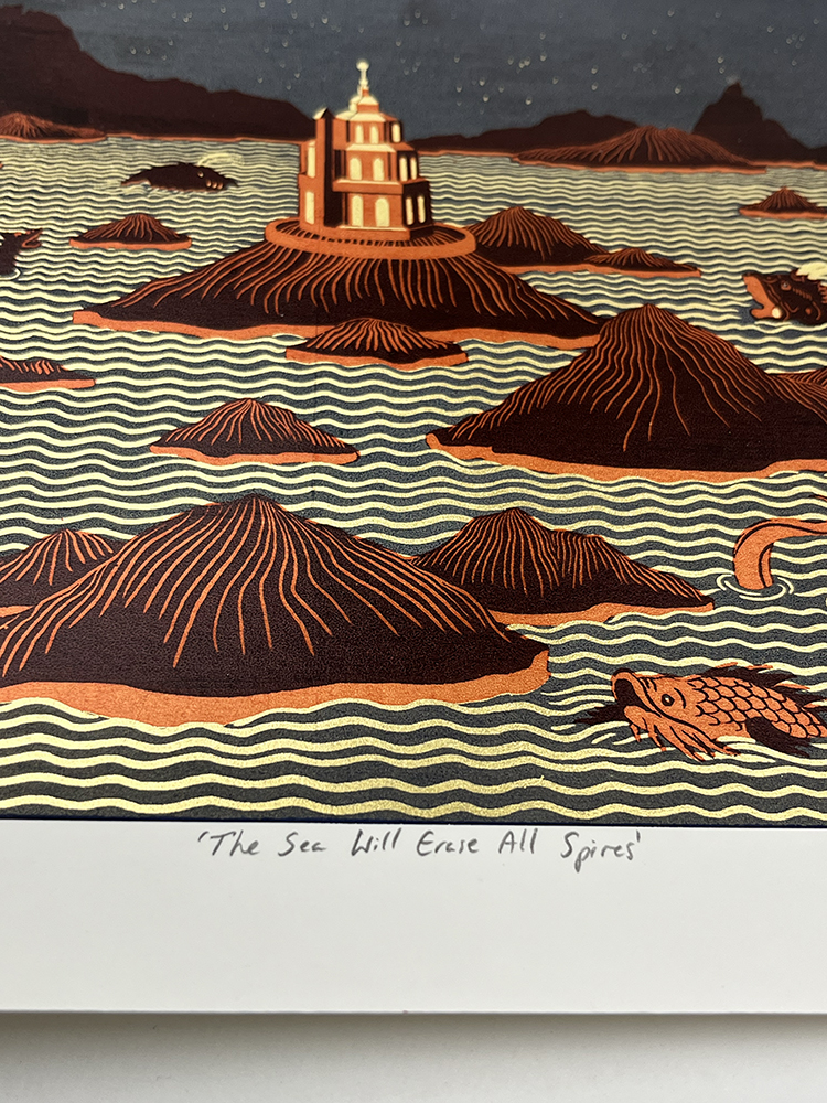 Ruth Blanke gold Screen print on metal leaf14