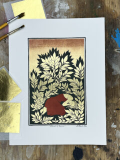Ruth Blanke gold Screen print on metal leaf19